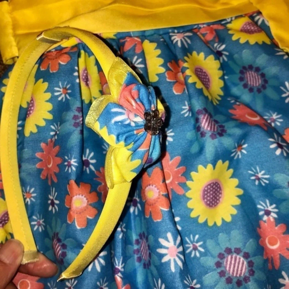 5 for $25 ❄️ Girls 2T/3T Floral Summer Sun Dress‎ and Matching Headband NEW